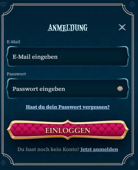 So melden Sie sich bei BetAlice an