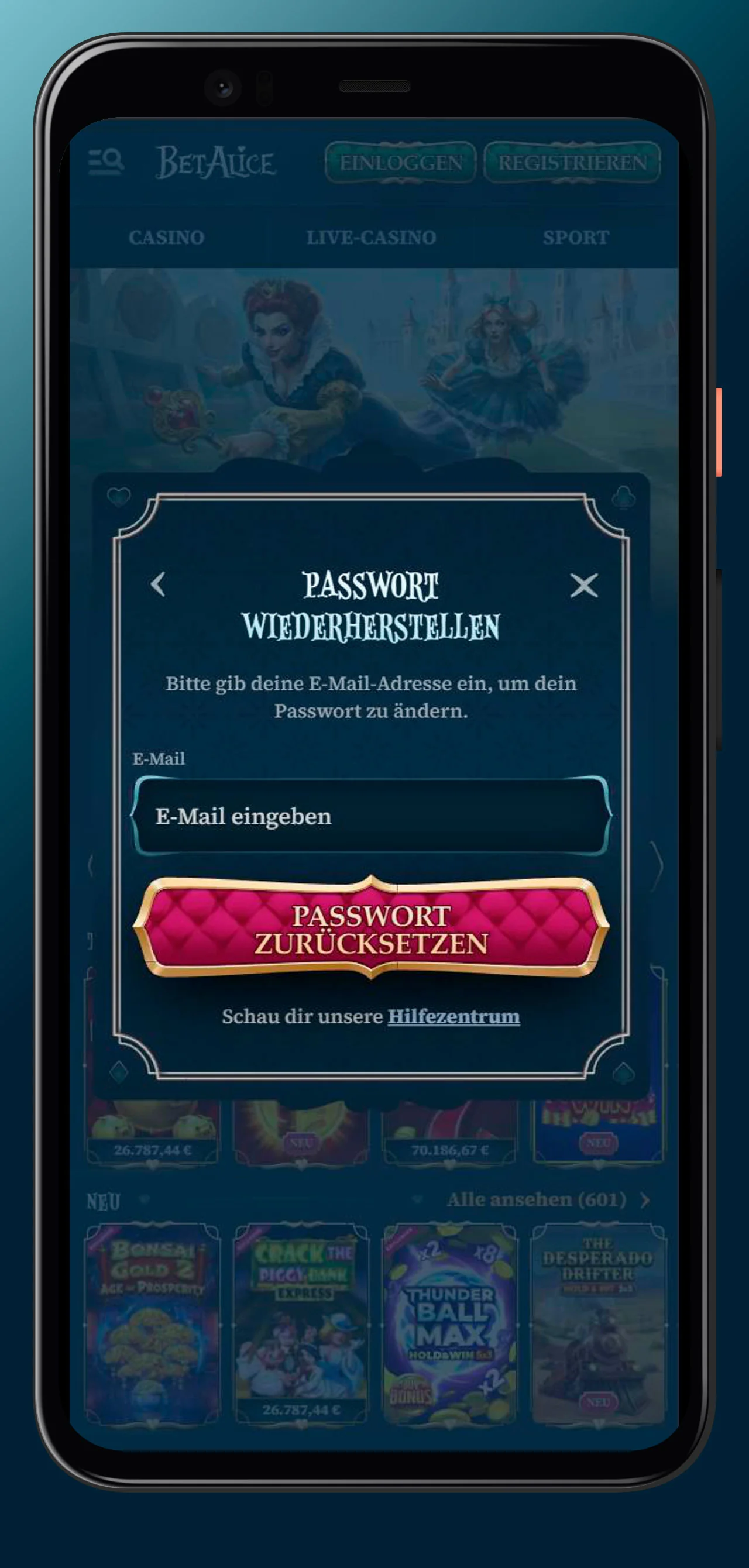 Passwortwiederherstellung app